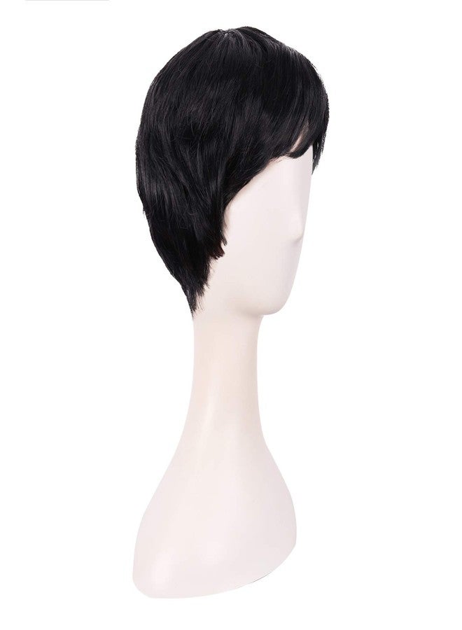 MapofBeauty 10 Inch/25cm Fashion Women Short Curly Wig (Black) - Image 2